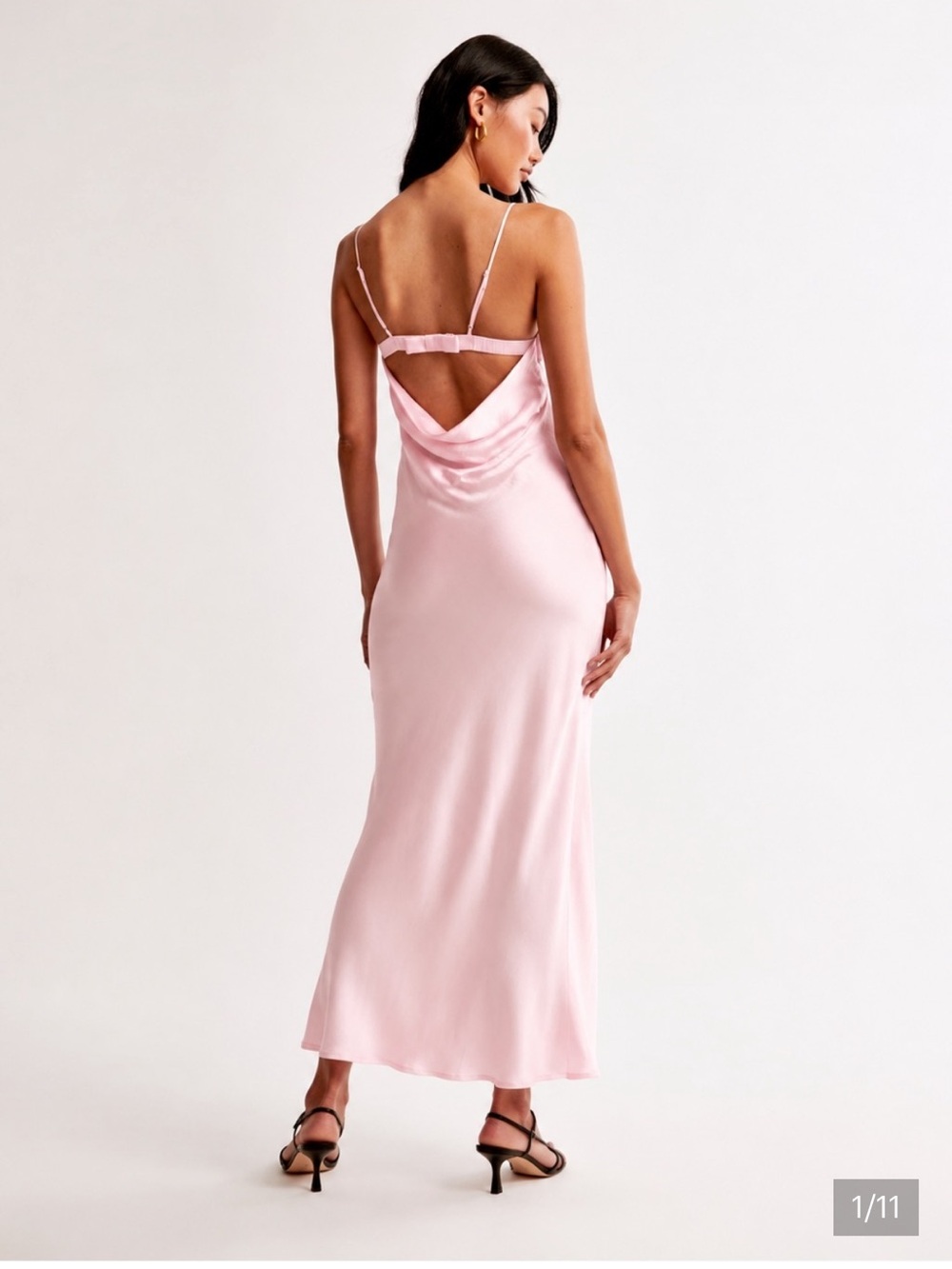 Abercrombie and Fitch NWT light pink cowl back maxi dress